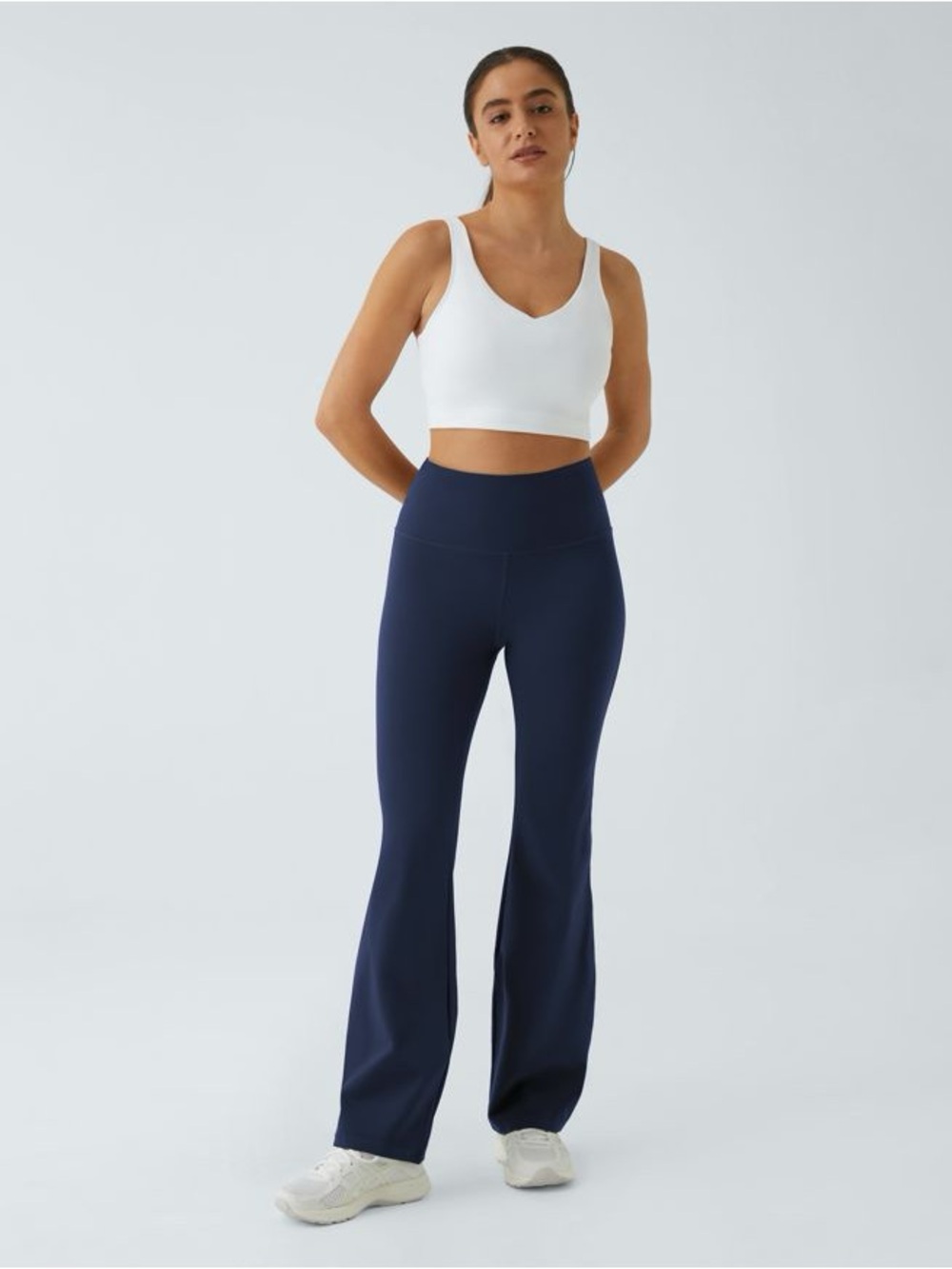 Halara High-Rise Navy Flare Leg Active Pants